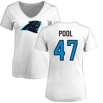 Women's Bumper Pool Name & Number Slim Fit T-Shirt - White