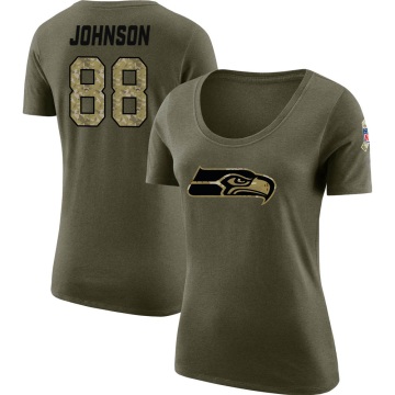 Women's Cade Johnson Legend Salute to Service Scoop Neck T-Shirt - Olive