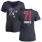 Women's Caden Monke Name and Number Banner Wave V-Neck T-Shirt - Navy