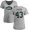 Women's Caleb Johnson Name & Number Slim Fit T-Shirt - Ash