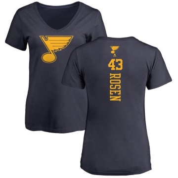 Women's Calle Rosen One Color Backer T-Shirt - Navy
