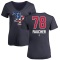 Women's Calvin Faucher Name and Number Banner Wave V-Neck T-Shirt - Navy