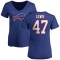 Women's Cam Lewis Name & Number Slim Fit T-Shirt - Royal