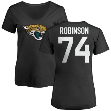 Women's Cam Robinson Name & Number Slim Fit T-Shirt - Black
