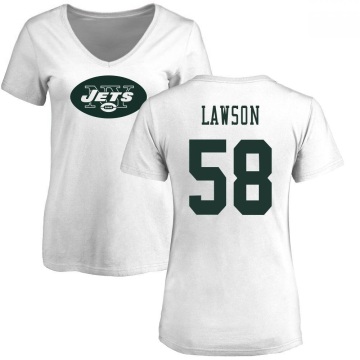 Women's Carl Lawson Name & Number Slim Fit T-Shirt - White