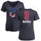 Women's Carlos Baerga Name and Number Banner Wave V-Neck T-Shirt - Navy