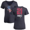 Women's Carlos Perez Name and Number Banner Wave V-Neck T-Shirt - Navy
