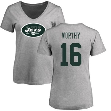 Women's Chandler Worthy Name & Number Slim Fit T-Shirt - Ash