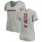 Women's Charles Leno Jr. Backer V-Neck T-Shirt - Ash
