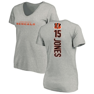 Women's Charlie Jones Backer V-Neck T-Shirt - Ash