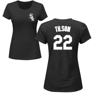 Women's Charlie Tilson Name & Number T-Shirt - Black