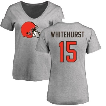 Women's Charlie Whitehurst Name & Number Slim Fit T-Shirt - Ash