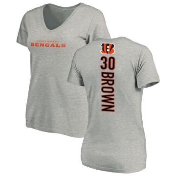 Women's Chase Brown Backer V-Neck T-Shirt - Ash