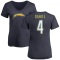 Women's Chase Daniel Name & Number Slim Fit V-Neck T-Shirt - Navy