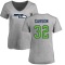 Women's Chris Carson Name & Number Slim Fit T-Shirt - Ash