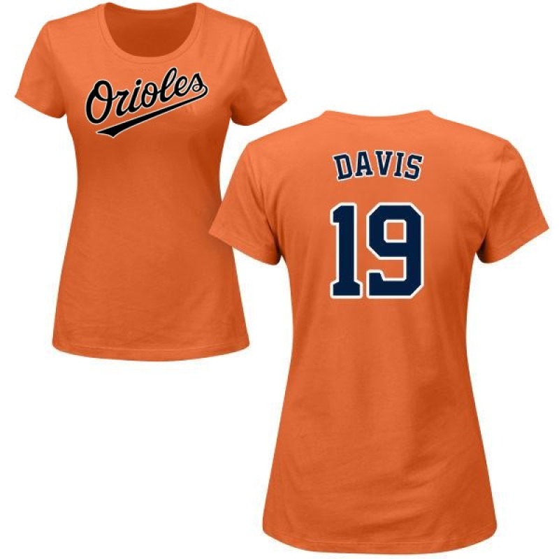 Women's Chris Davis Name & Number T-Shirt - Orange - Tshirtsedge