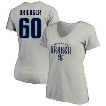 Women's Chris Driedger Name & Number Lockup T-Shirt - Gray