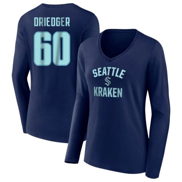 Women's Chris Driedger Name & Number Victory Arch T-Shirt - Navy