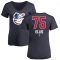 Women's Chris Ellis Name and Number Banner Wave V-Neck T-Shirt - Navy