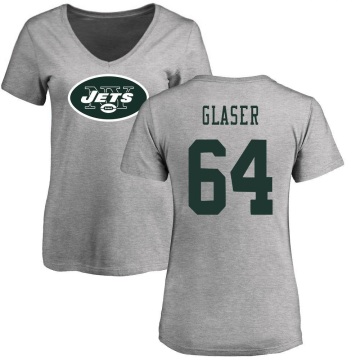 Women's Chris Glaser Name & Number Slim Fit T-Shirt - Ash