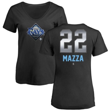 Women's Chris Mazza Midnight Mascot V-Neck T-Shirt - Black