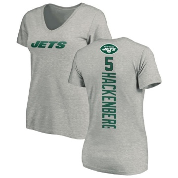 Women's Christian Hackenberg Backer V-Neck T-Shirt - Ash