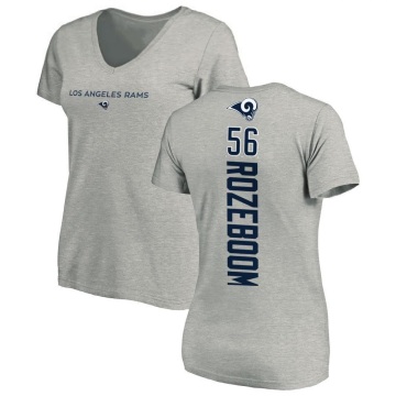 Women's Christian Rozeboom Backer V-Neck T-Shirt - Ash