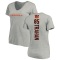 Women's Christian Trahan Backer V-Neck T-Shirt - Ash
