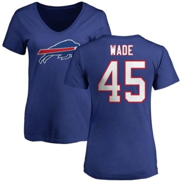 Women's Christian Wade Name & Number Slim Fit T-Shirt - Royal