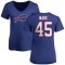 Women's Christian Wade Name & Number Slim Fit T-Shirt - Royal