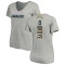 Women's CJ Okoye Name & Number Slim Fit V-Neck T-ShirtHeather - Gray