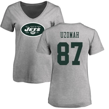 Women's C.J. Uzomah Name & Number Slim Fit T-Shirt - Ash