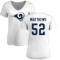 Women's Clay Matthews Name & Number Slim Fit T-Shirt - White