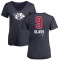 Women's Cody Glass Name and Number Banner Wave V-Neck T-Shirt - Navy