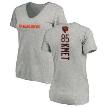 Women's Cole Kmet Backer V-Neck T-Shirt - Ash