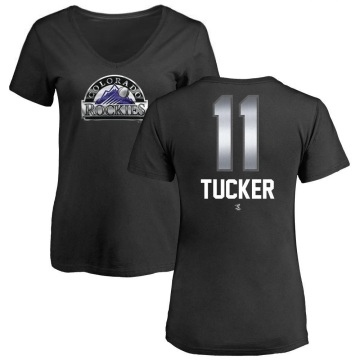 Women's Cole Tucker Midnight Mascot V-Neck T-Shirt - Black