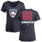 Women's Connor Bunnaman Name and Number Banner Wave V-Neck T-Shirt - Navy
