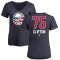 Women's Connor Clifton Name and Number Banner Wave V-Neck T-Shirt - Navy