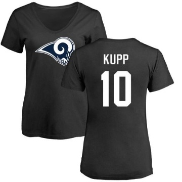 Women's Cooper Kupp Name & Number Slim Fit T-Shirt - Black