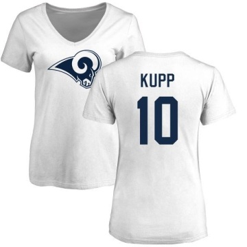Women's Cooper Kupp Name & Number Slim Fit T-Shirt - White