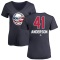 Women's Craig Anderson Name and Number Banner Wave V-Neck T-Shirt - Navy