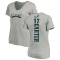 Women's Cris Carter Backer V-Neck T-Shirt - Ash