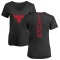 Women's Cristiano Felicio One Color Backer Slim-Fit V-Neck T-Shirt - Black