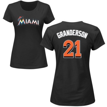 Women's Curtis Granderson Name & Number T-Shirt - Black