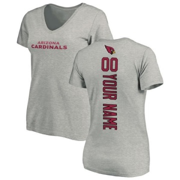 Women's Custom Backer V-Neck T-Shirt - Ash