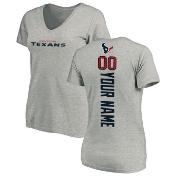 Women's Custom Backer V-Neck T-Shirt - Ash