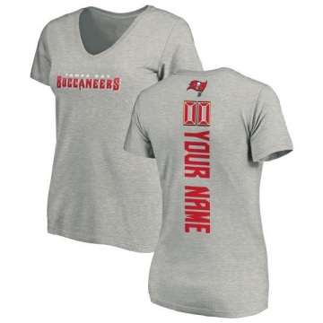 Women's Custom Backer V-Neck T-Shirt - Ash