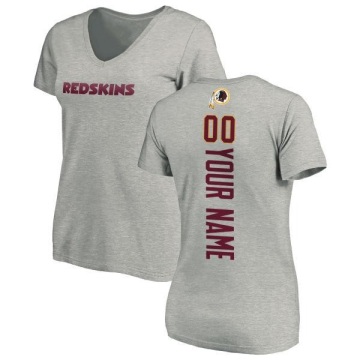 Women's Custom Backer V-Neck T-Shirt - Ash