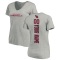 Women's Custom Backer V-Neck T-Shirt - Ash
