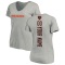Women's Custom Backer V-Neck T-Shirt - Ash